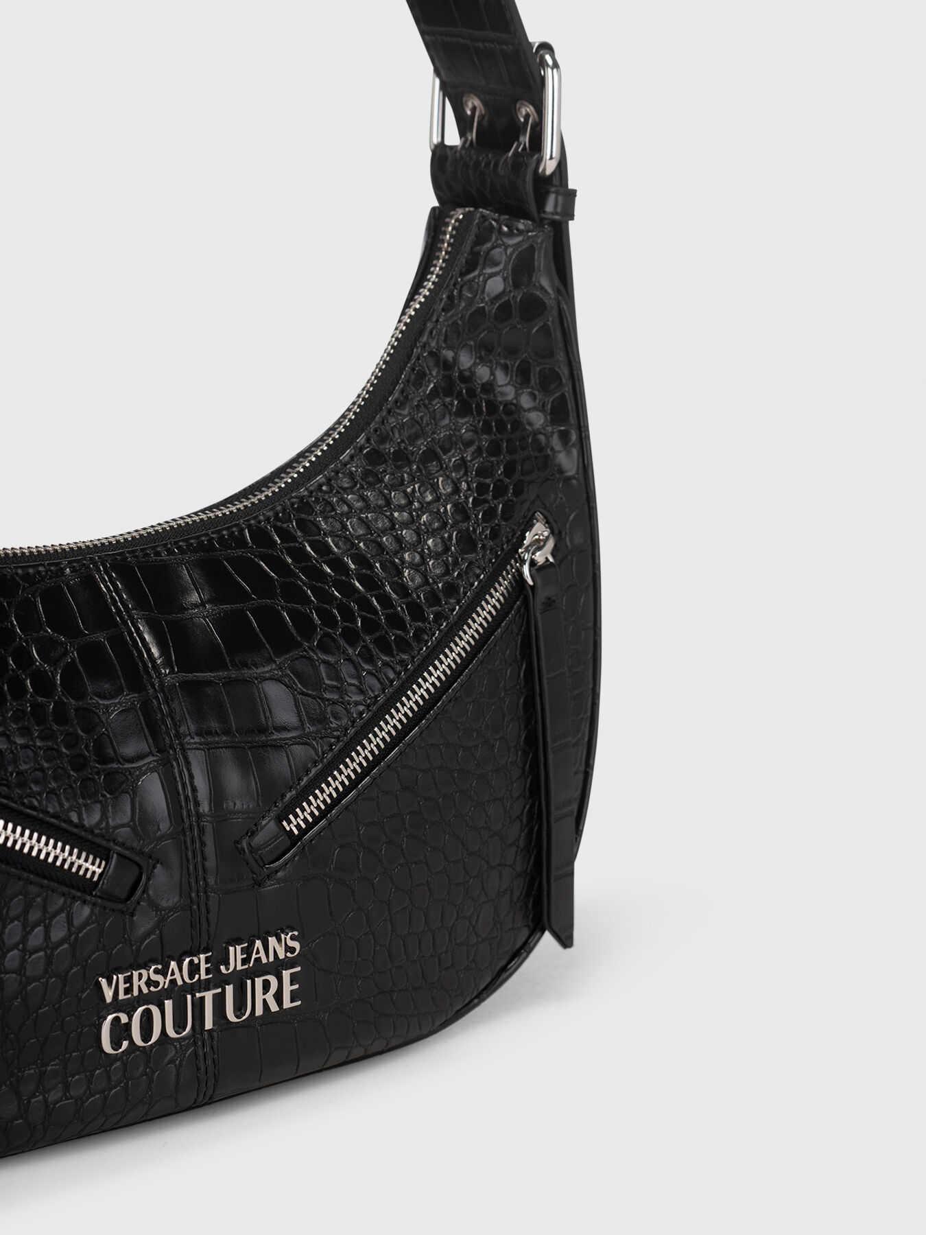 Croc-effect shoulder bag brand VERSACE JEANS COUTURE