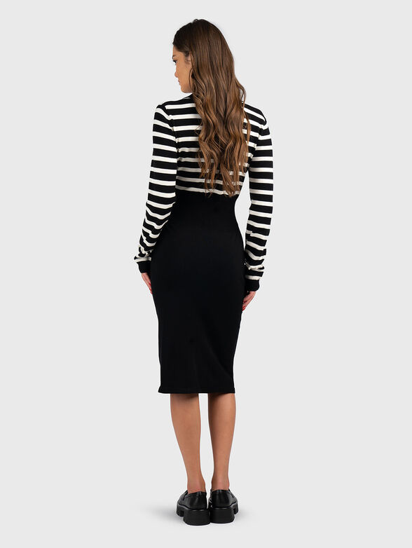 Striped knitted midi dress - 2