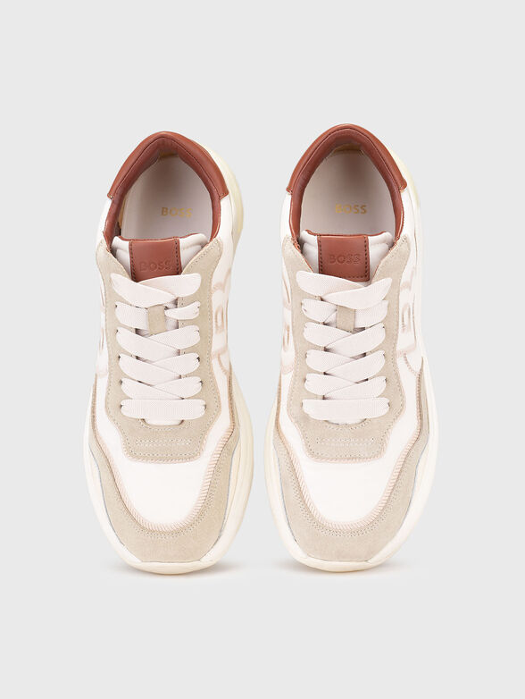 Suede and textile sneakers - 6