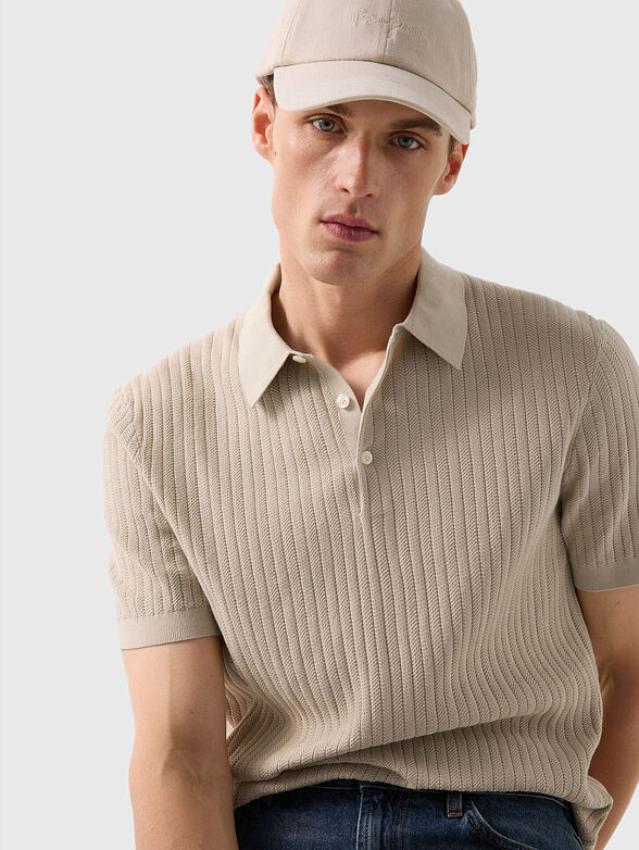 TOBIAS knitted polo shirt with short sleeves - 5