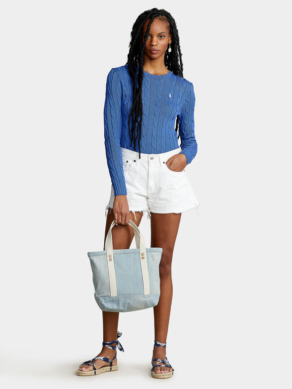 JULIANNA dark blue cotton sweater - 2