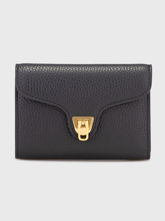 Кожено портмоне с гранулиран ефект - 1