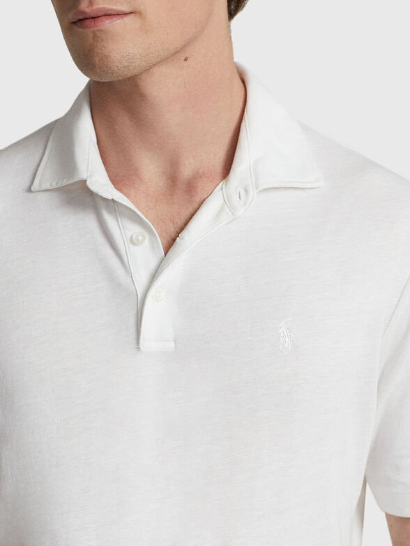 Polo shirt in cotton and linen - 4