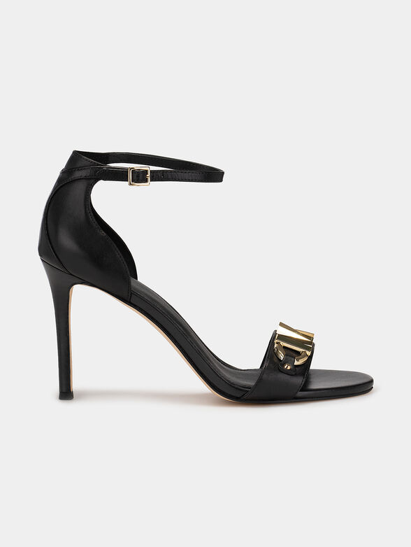 IZZY black leather sandals  - 1