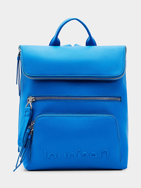 Eco leather backpack with embossed logo - 1