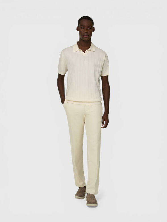 Cotton-blend trousers - 4