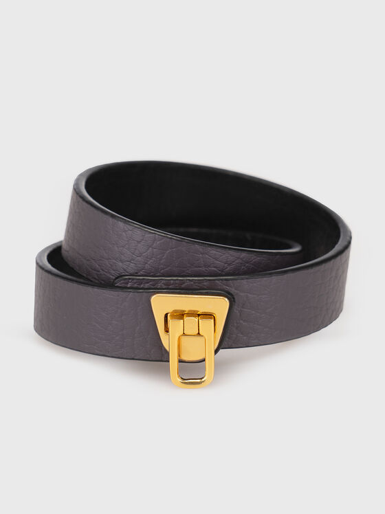 BEAT SOFT leather bracelet in black - 1