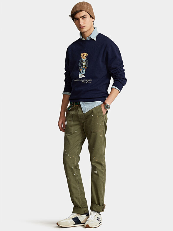 Blue sweatshirt with Polo Bear print - 2