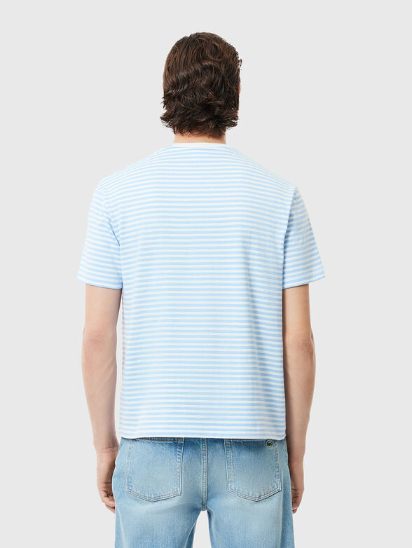 Striped T-shirt with logo embroidery - 3