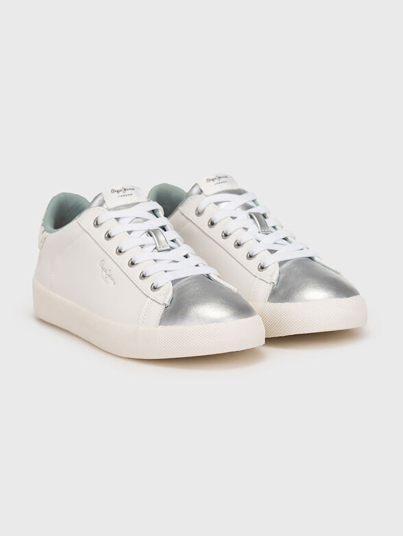KIOTO FIRE white sneakers with silver details - 2
