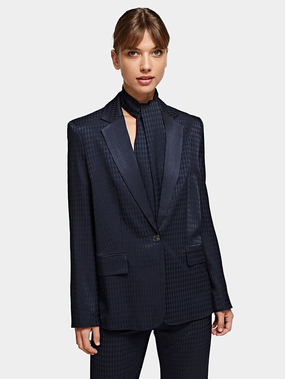 KARL KAMEO Satin blazer in blue - 1