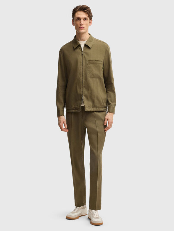 P-CARPER linen jacket with classic collar - 2