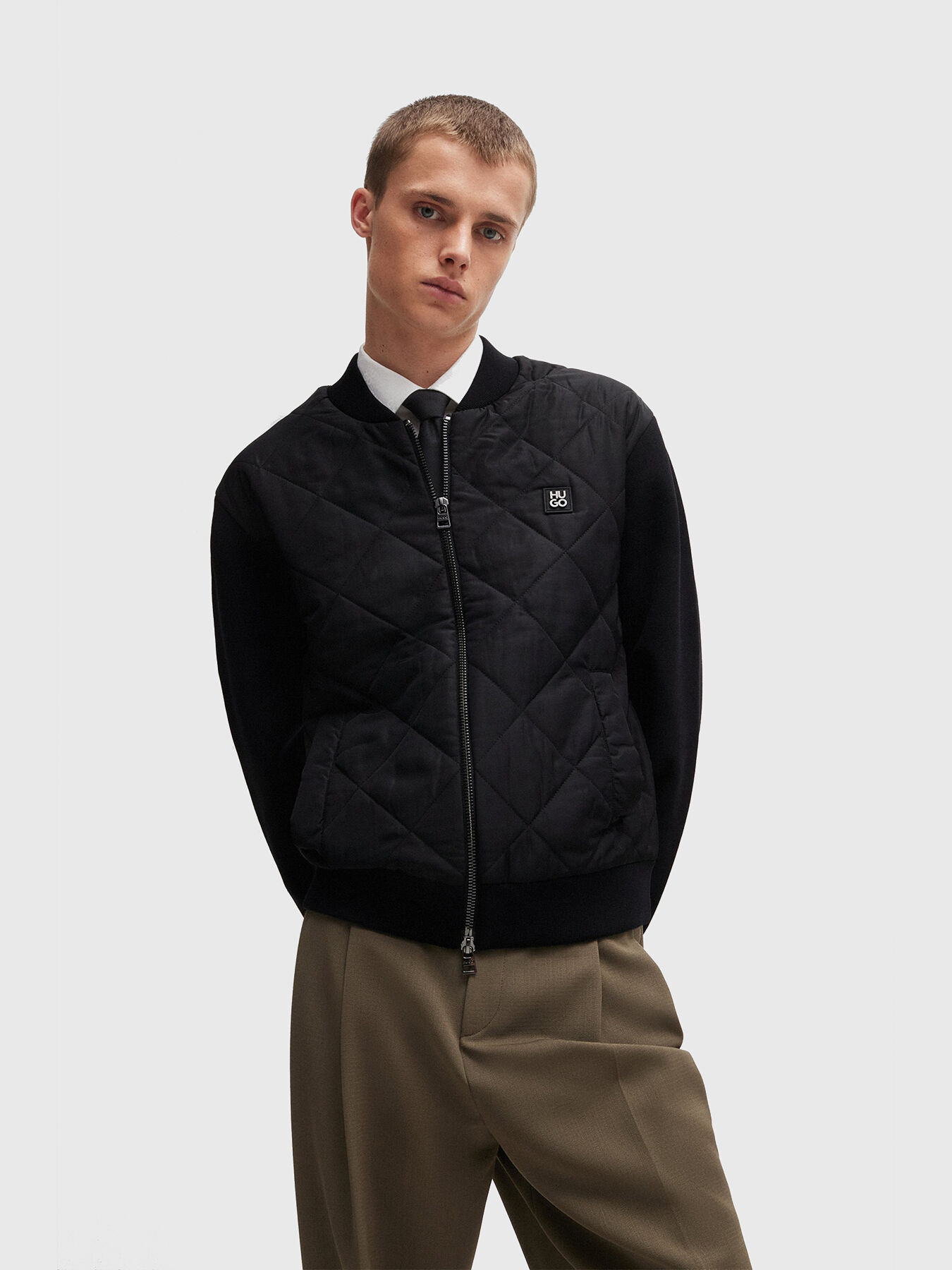 SYBOR bomber jacket with quilted effect brand HUGO Globalbrandsstore en