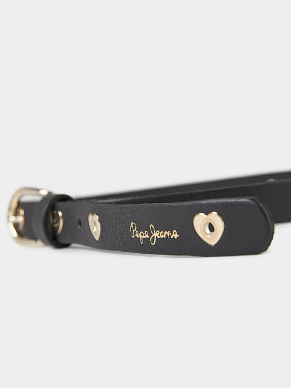 Black belt with heart studs - 2