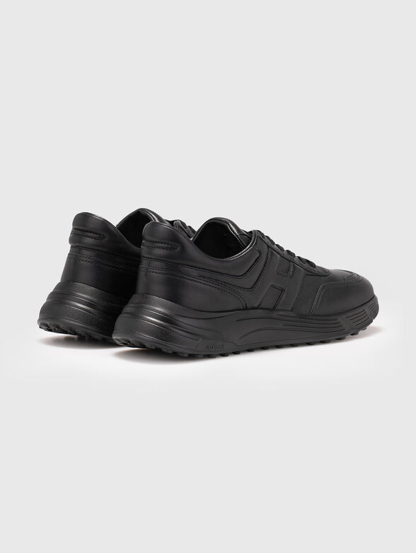 Black sports shoes made of genuine leather - 3