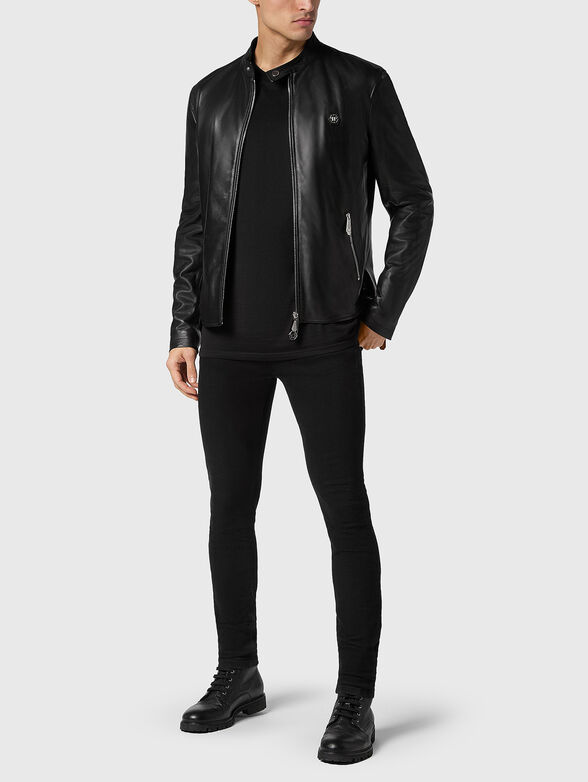 Black leather jacket  - 2