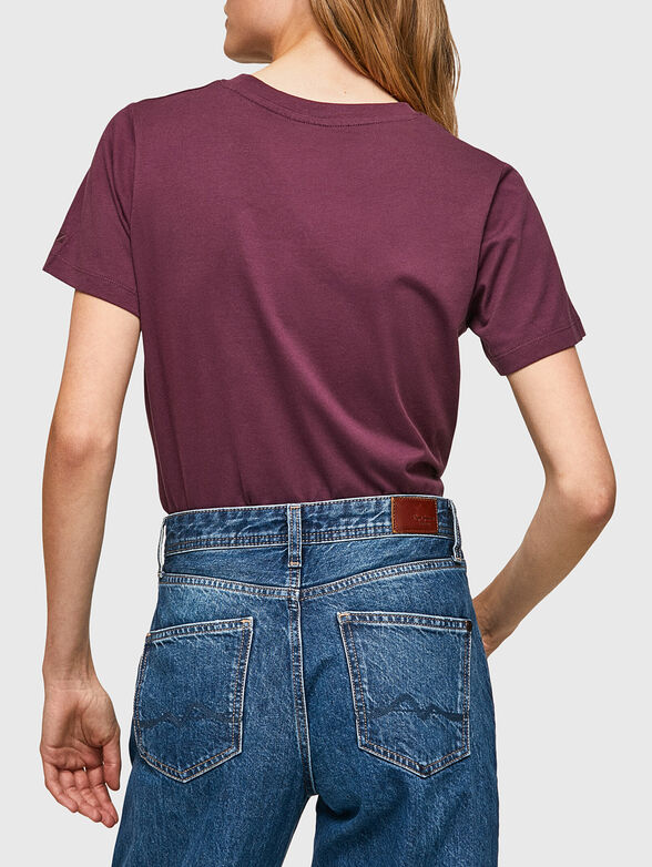 CAMILA black T-shirt with logo print - 3