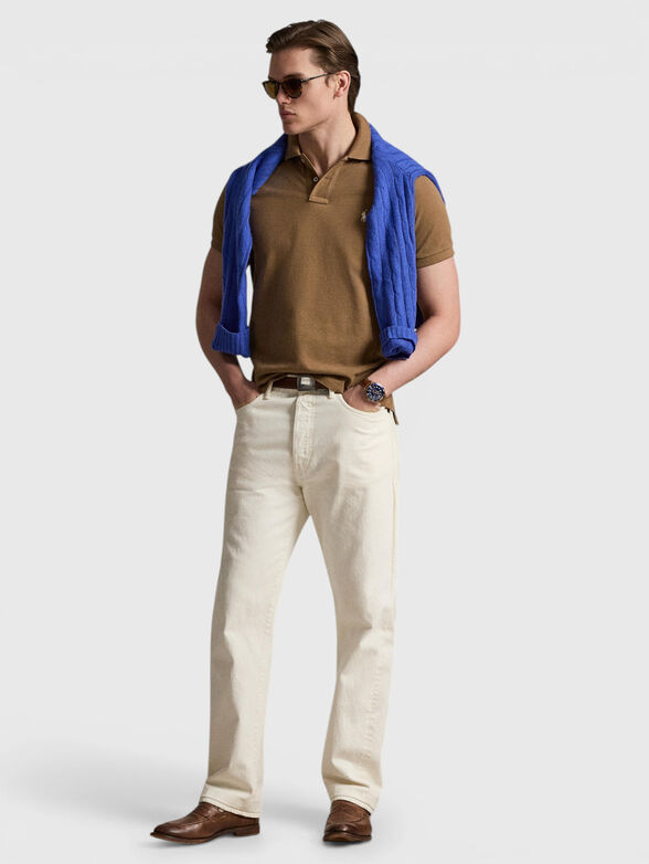 Cotton polo shirt with buttons - 2