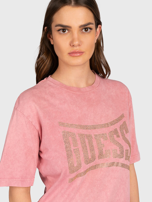 CELIA T-shirt  with rhinestone logo - 4