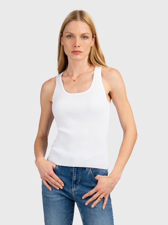 Ribbed top with logo detail - 1