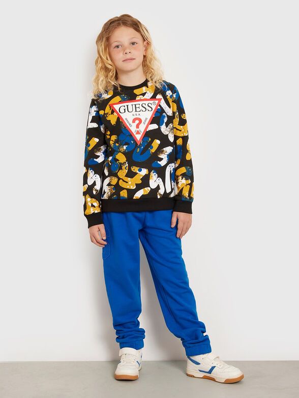 Sweatshirt with logo print and logo - 2