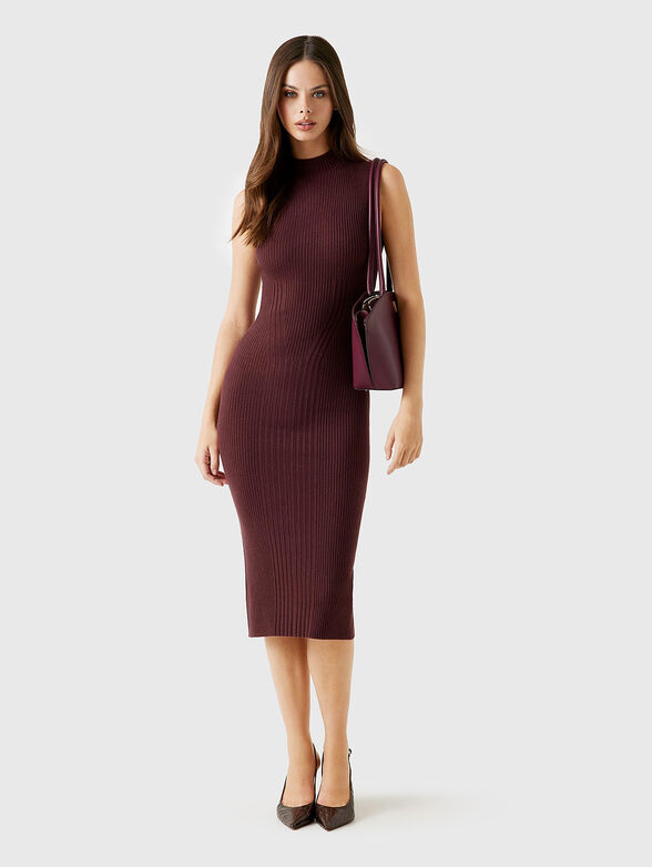JULIA midi slim dress in rip - 1