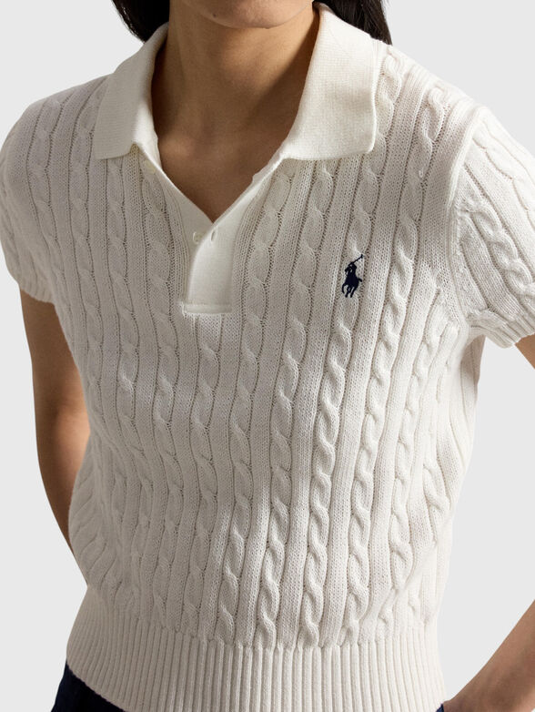 White cotton sweater - 4