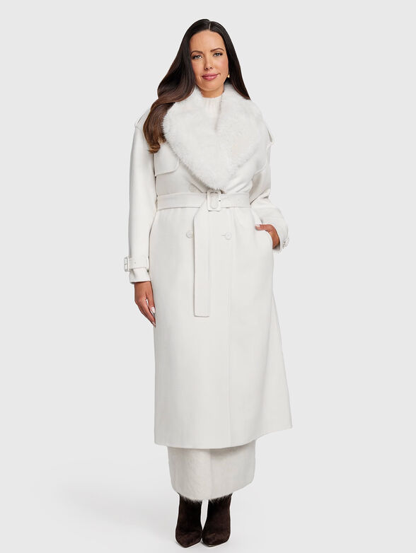ELLA wool coat with waist belt - 1