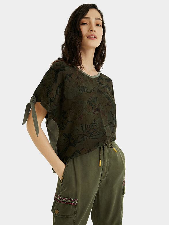 T-shirt STATEN ISLAND with sleeve ties - 1