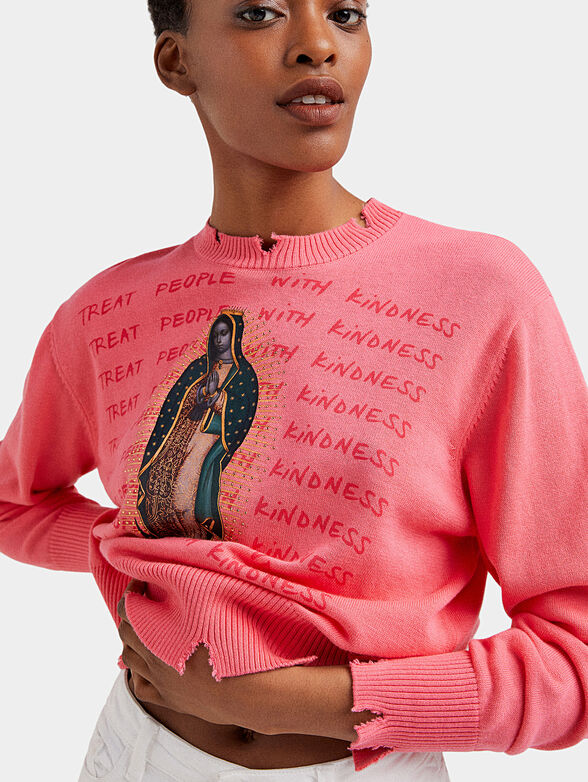 EVARISTA sweater with art details - 3