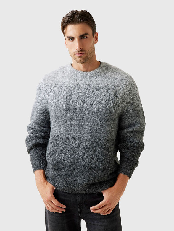 Wool blend sweater with ombre effect - 1