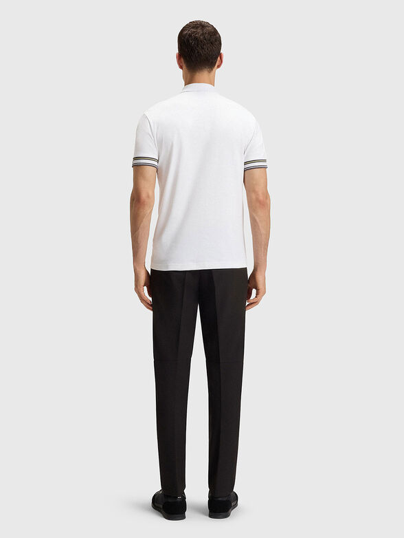 Cotton polo shirt with accent trims - 3
