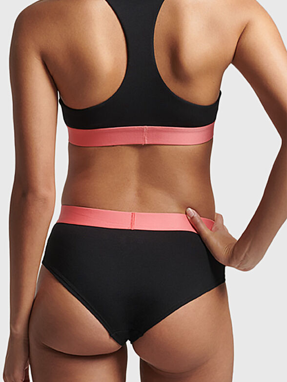 Black briefs with contrasting logo - 2