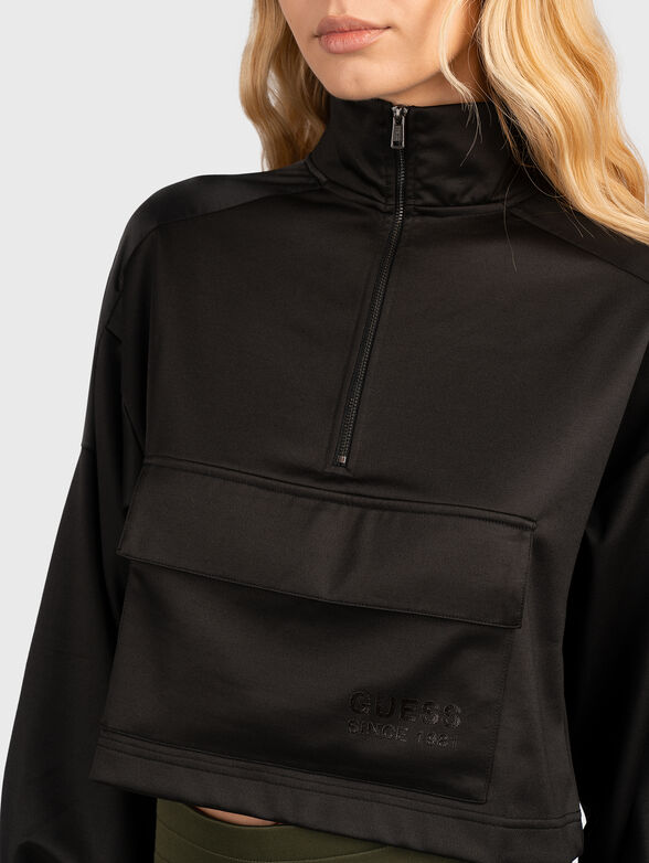 LAILA black sweatshirt with print on the back - 3
