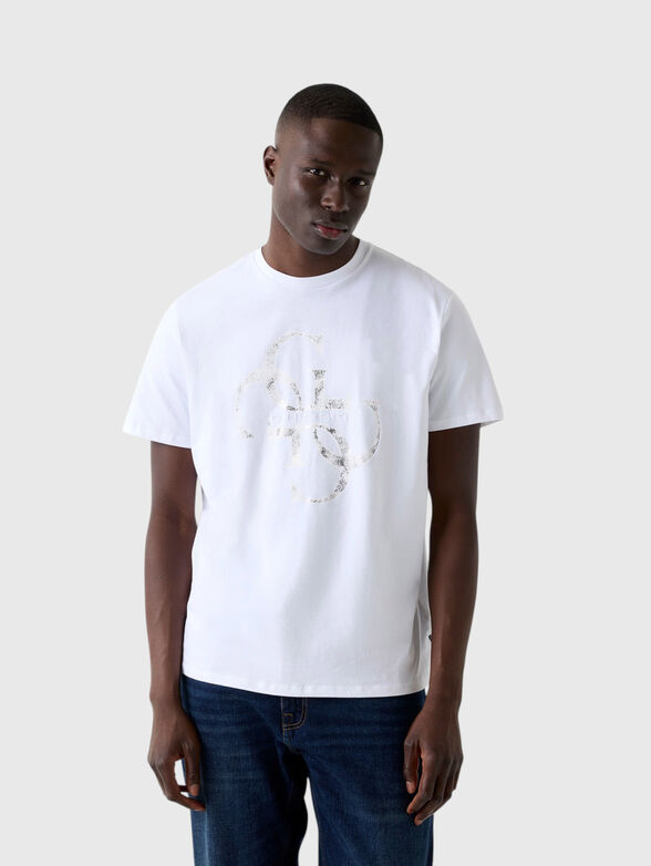 Black T-shirt with monogram print - 1