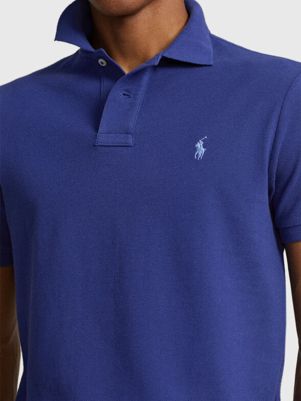 Dark blue cotton Polo-shirt - 4