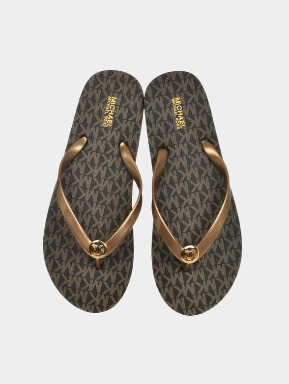 EVA flip-flops with golden logo charm - 4