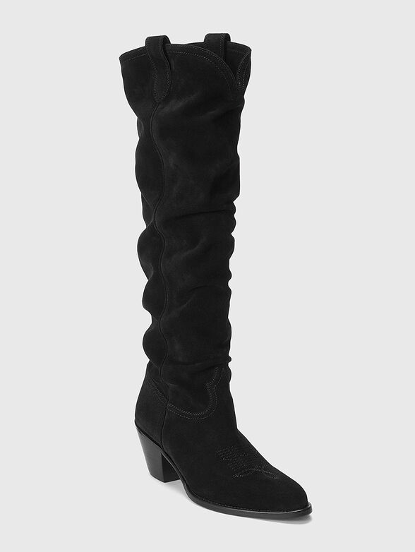 Suede heeled boots - 2