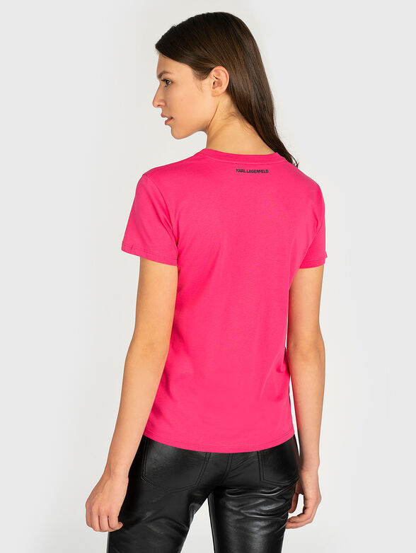 Black T-shirt with rhinestone logo - 3