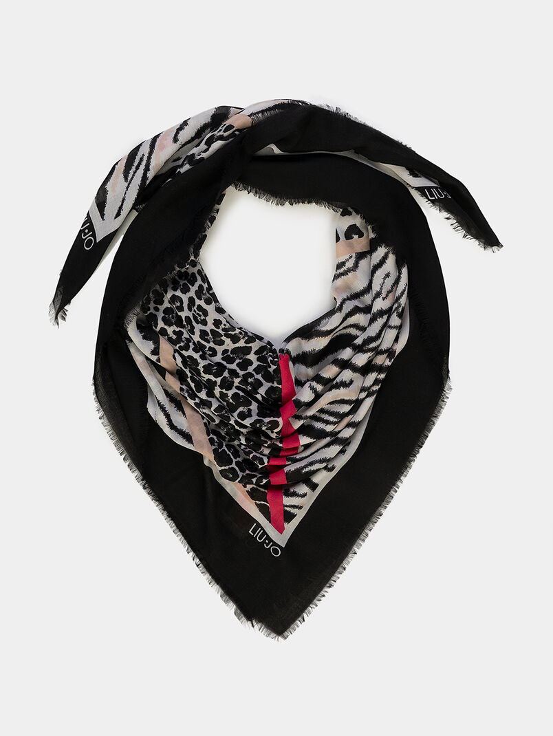 Scarf with animal print - 3