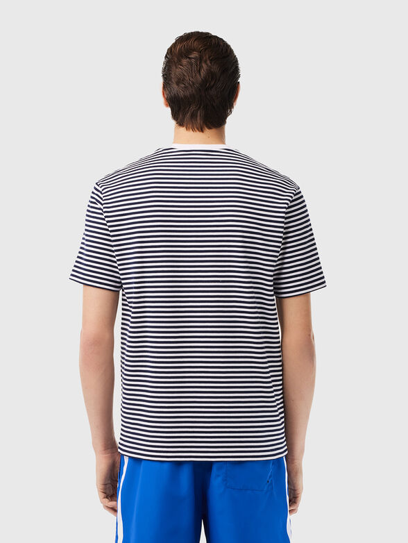 Striped T-shirt with logo embroidery - 3