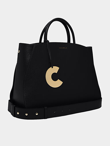 CONCRETE Black leather bag - 4