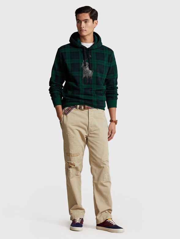 Sweatshirt with checked print - 2