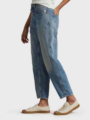 Blue jeans with a bleached effect - 3