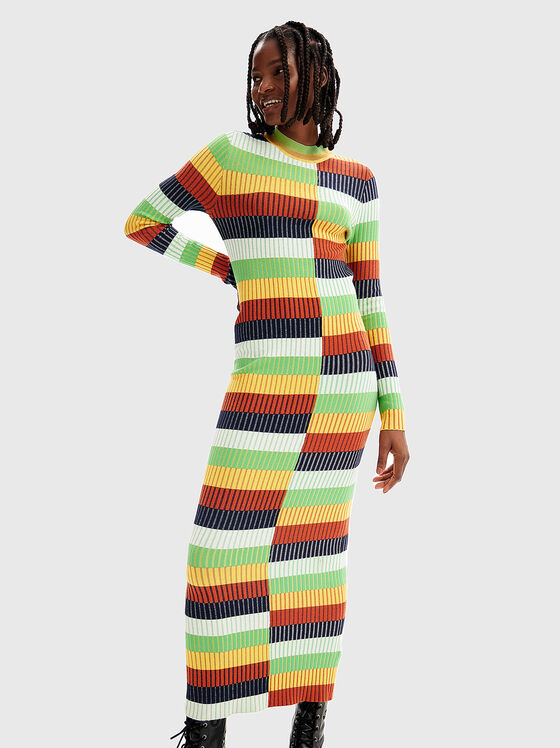 Dress with striped print  - 1