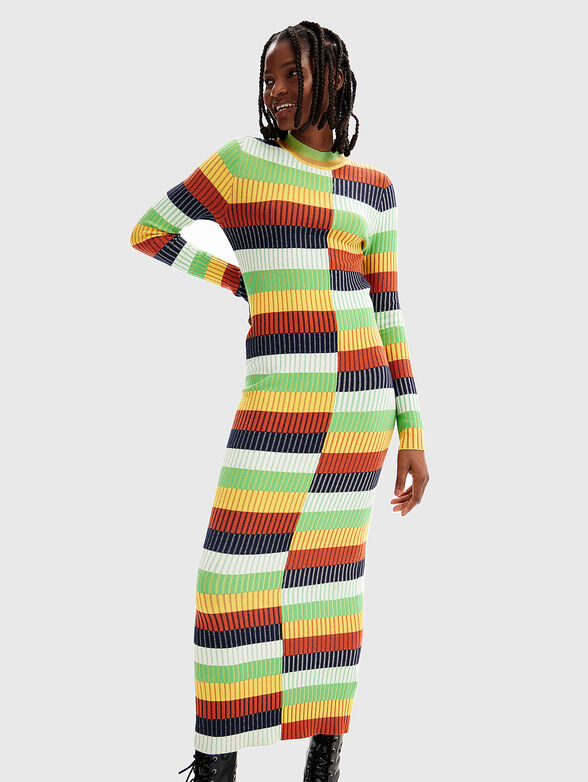 Dress with striped print  - 1