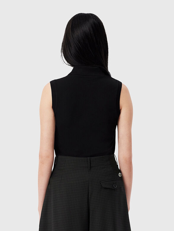 Polo collar top with buttons - 3