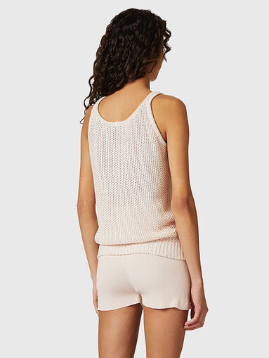 Cotton knit top with print - 3