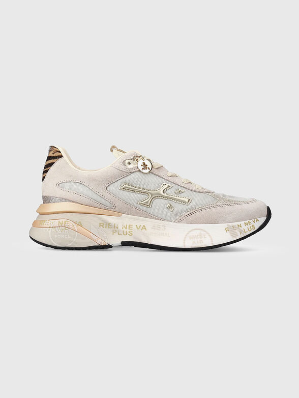 MOERUND suede and textile sports shoes with accent sole - 1