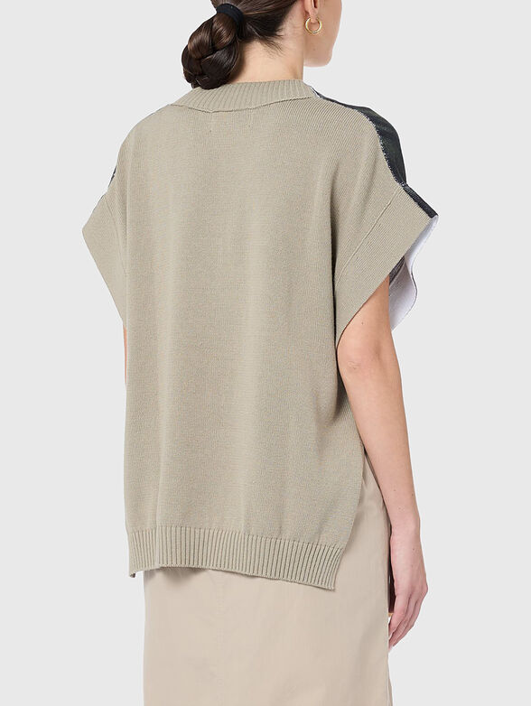 Animal print sweater vest  - 3